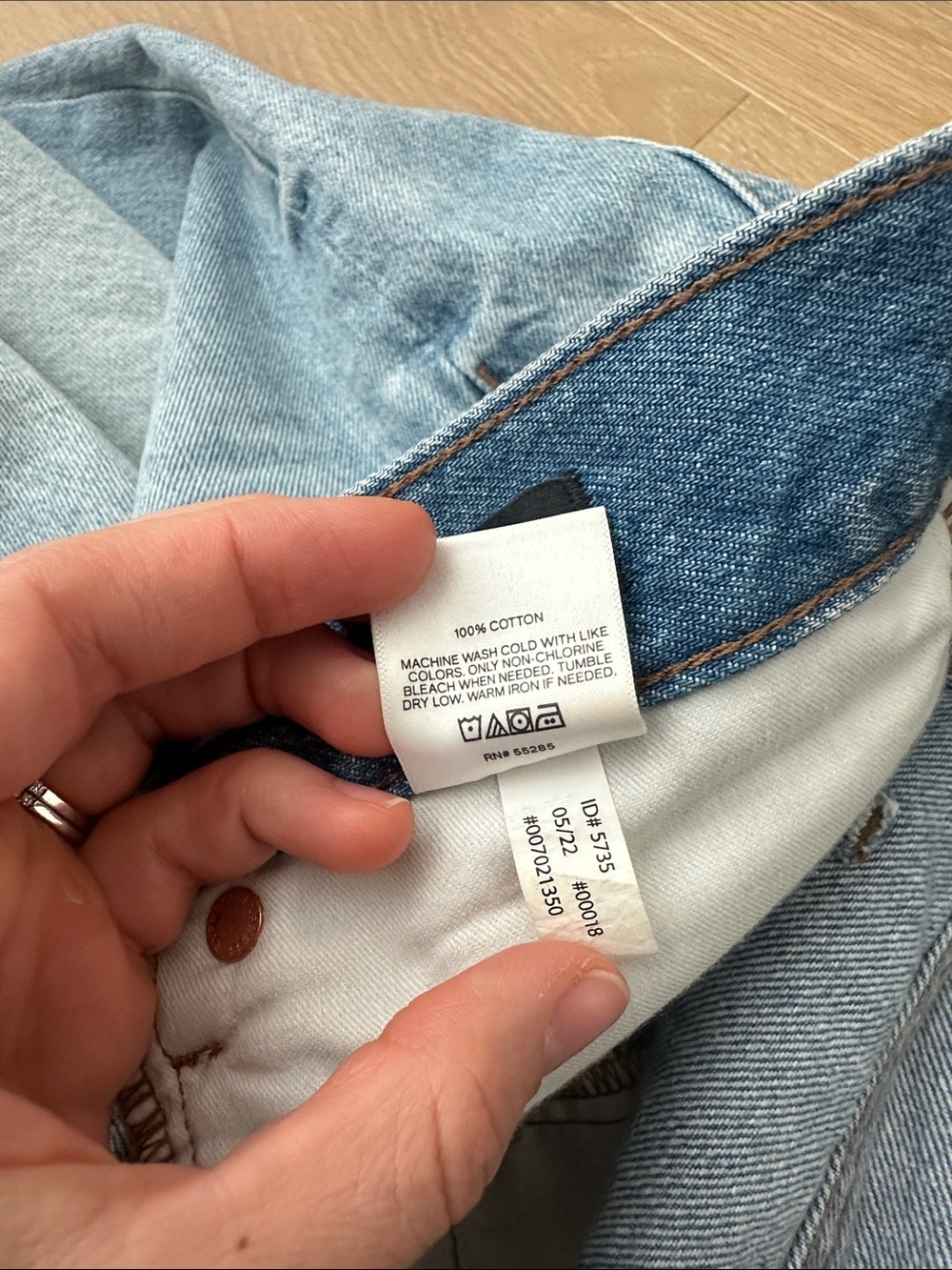 Express Women’s Wide Leg High Rise Jeans Classic Blue Casual Straight Size 4 - Picture 15 of 16